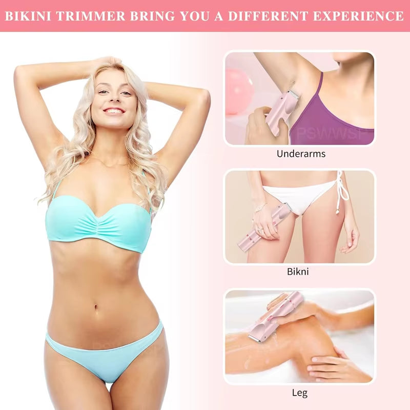 Electric Razor Woman Shaver Painless Women Mustache Epilator Leg Bikini Body Hair Trimmer for Women Facial Epilator Hair Remover